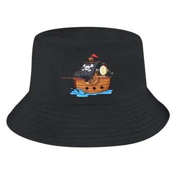 Binance Панама BNB Пиратский корабль Мужская Женская кепка рыбака Хип-хоп Пляжные шляпы для рыбалки