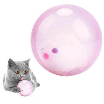 Игрушка с мячом для домашних животных Кошки И Собаки Гоняются за мячом Прозрачная Самодвижущаяся Интерактивная игрушка с автоматическим управлением Для тренировки вашей семьи