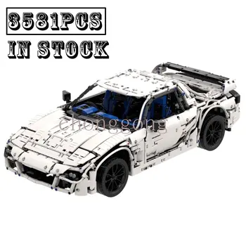 Новый MOC-40109 Масштаб 1:8 Модель супер спортивного автомобиля RX7 FD Buiding Kit Creators Block Bricks Игрушки для Детей, Подарки на День Рождения, Набор Для Мальчиков
