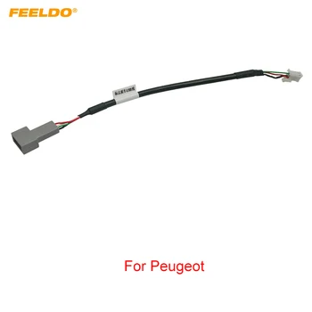 FEELDO 20шт, автомобильный аудиовход, провод для передачи мультимедийных данных, оригинальный штекер, 4-контактный автомобильный адаптер AUX для Peugeot, кабельный адаптер AUX