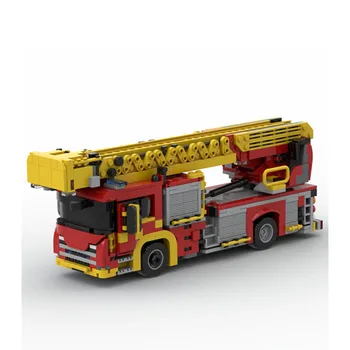 MOC-86254 Грузовик Городская пожарная команда Спасательная машина 1079 шт. Детские игрушки из строительных блоков, рождественские подарки 