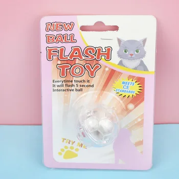 Сверкающий игрушечный мячик для кошек Новый продукт Cat Toy Ball, светящийся шар для домашних животных, прозрачный пластиковый мячик для кошек