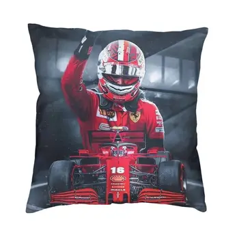 Наволочка для подушки Leclerc Charles 40x40, декоративная подушка для дома с 3D-печатью Formula One Racer, для дивана, двухсторонняя