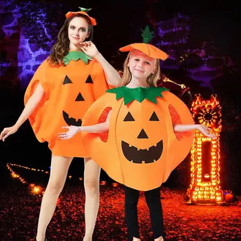Костюмы для родителей и детей, костюмы на Хэллоуин, детская одежда, костюмы для девочек, одежда для взрослых, одежда из тыквы, подарочные костюмы для карнавала