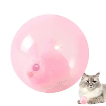 Мультяшная Самодвижущаяся игрушка для кошек Smart Ball Cat Toy Ball USB Перезаряжаемая Интерактивная игрушка для домашних животных Катящийся мяч для домашних кошек и котят To