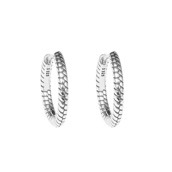 2023 Новые аутентичные серьги-кольца из стерлингового серебра 925 пробы-Jewelry Moments, маленькие очаровательные женские серебряные серьги-кольца, бесплатная доставка