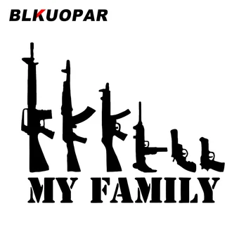 BLKUOPAR Семейство My Weapon Автомобильные наклейки С забавным текстом Наклейка с окклюзией Царапина Высечка Багажник холодильника Украшение автомобиля