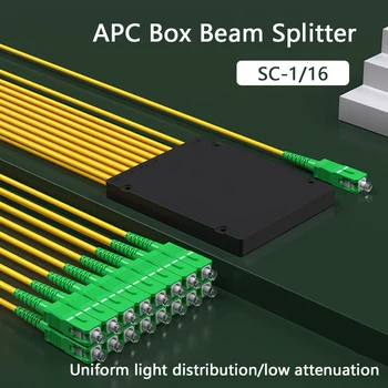 1X16 SC/APC Волоконно-оптический разветвитель FTTH оптический соединитель FBT 1:16 SC APC однорежимный симплексный оптический разветвитель PLC Бесплатная доставка