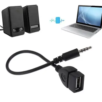3,5 мм Аудиоадаптер Кабель-конвертер 3,5 мм штекер USB AUX Аудиоразъем Кабель-адаптер для подключения USB к автомобильному стереоразъему Кабели