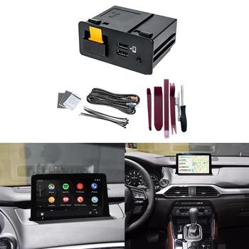 Для Apple Carplay Android Auto USB Aux Адаптер Концентратор Комплект Дооснащения Для Mazda 2 Mazda 3 Mazda 6 CX-3 CX-5 MX5 TK78-66-9U0C