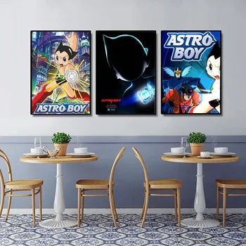 Плакат с аниме Astro Boy, крафт-бумага для бара, винтажный плакат, настенная живопись, наклейки для спальни и кабинета