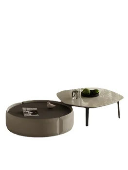 Итальянская минималистичная комбинация журнальных столиков для гостиной, креативная маленькая квартира высокого класса, большой вместимости, простая, многофункциональная
