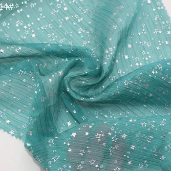 Косплей Шифоновая ткань 30D Серебряная Звезда Бронзовая ткань Блестящая ткань Бронзирующая ткань для костюмированного платья DIY